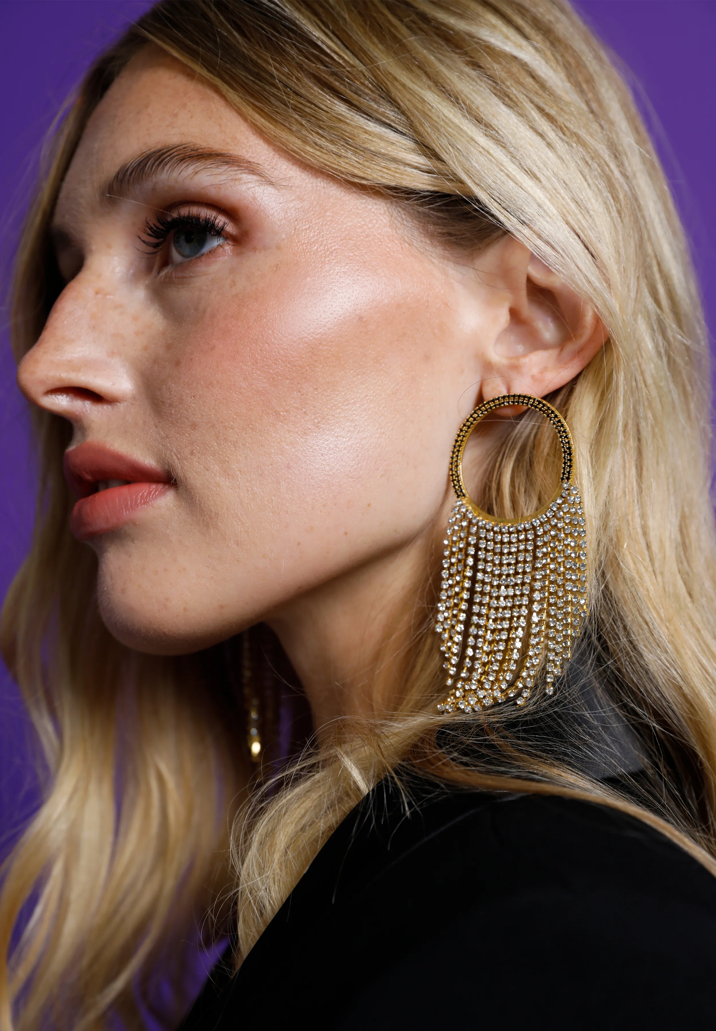 PENDIENTES AROS FLECOS CRISTAL - Image 4
