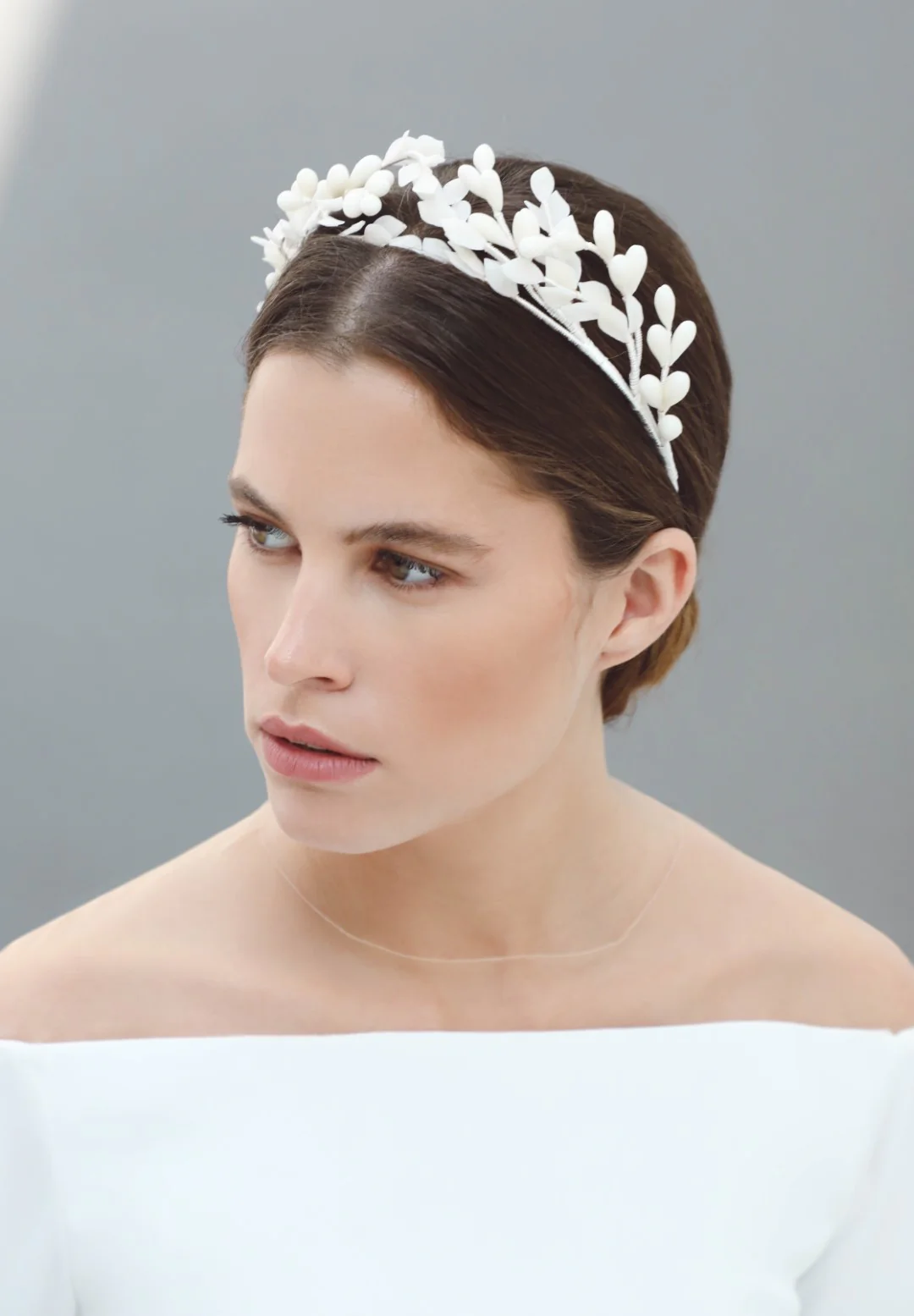 TOCADO DE NOVIA OLIVO CERA - Image 3